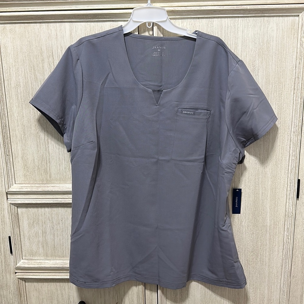 NWT Jaanuu Scrub Top Grey Size 3X
